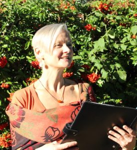 Janet reading in the sun